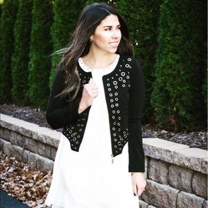 NWT Xtaren Jacket. Black gold embellished